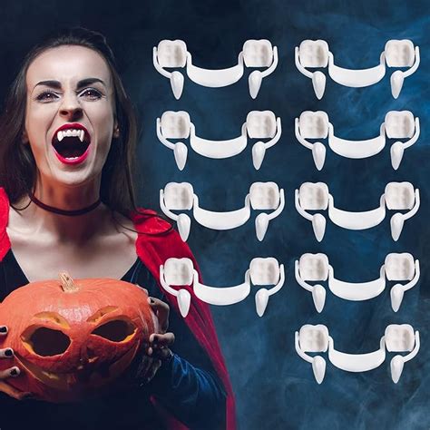 fake fangs for halloween|best retractable vampire teeth.